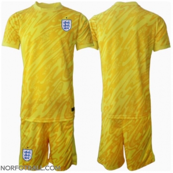 Billige Fotballdrakt England Keeper Replika Bortedraktsett Barn EM 2024 Kortermet (med bukser)